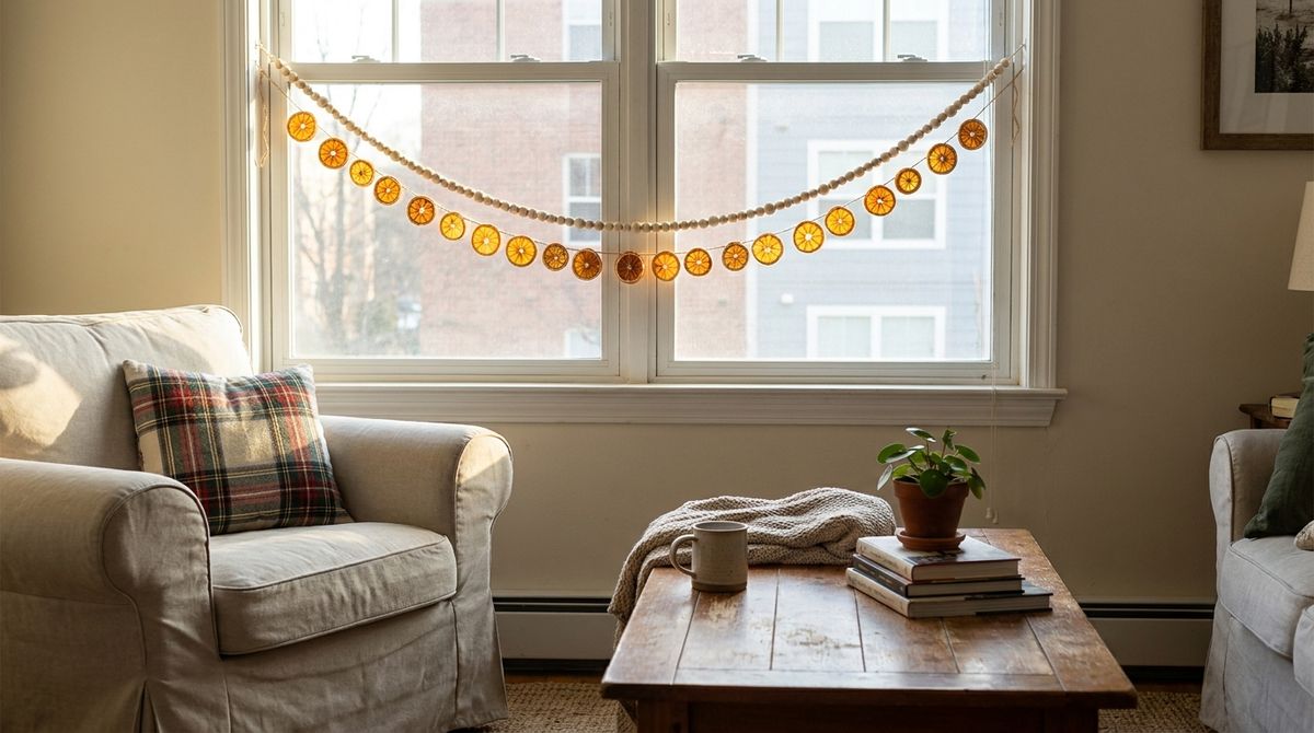 String Dried Orange Slices: christmas decor ideas idea