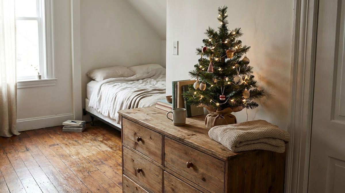 Put a Mini Tree on the Dresser: christmas decor ideas idea