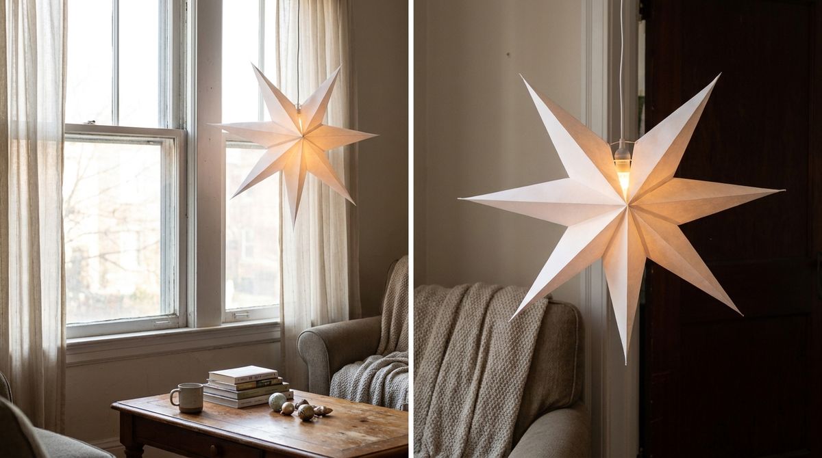 Light a Paper Star Lantern: christmas decor ideas idea