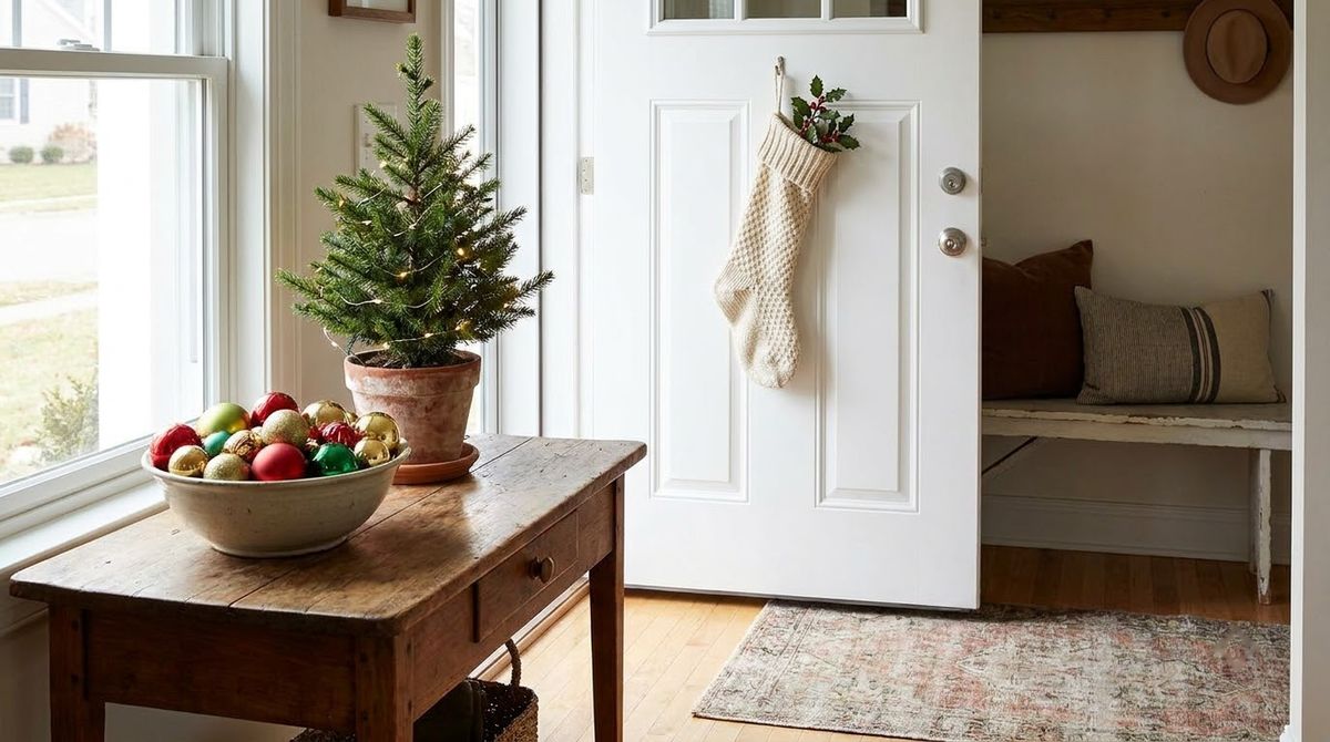 Decorate the Inside of the Entry Too: christmas decor ideas idea