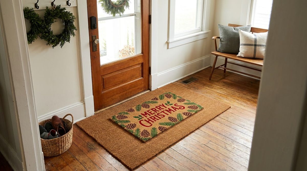 Layer Doormats: christmas decor ideas idea