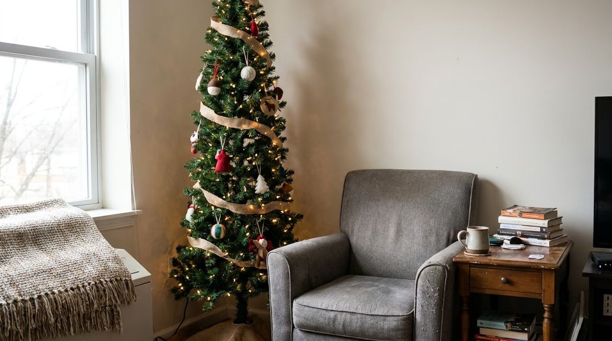 Choose a Slim Tree for a Tight Corner: christmas decor ideas idea