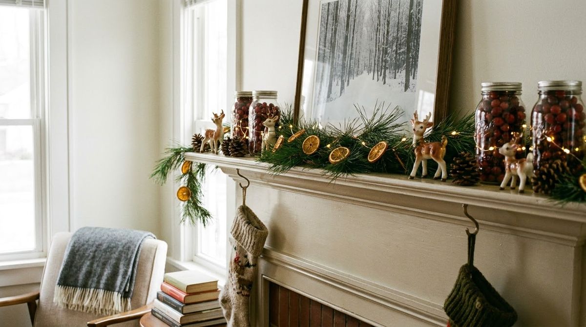 Mantel and Shelf Ideas: christmas decor ideas