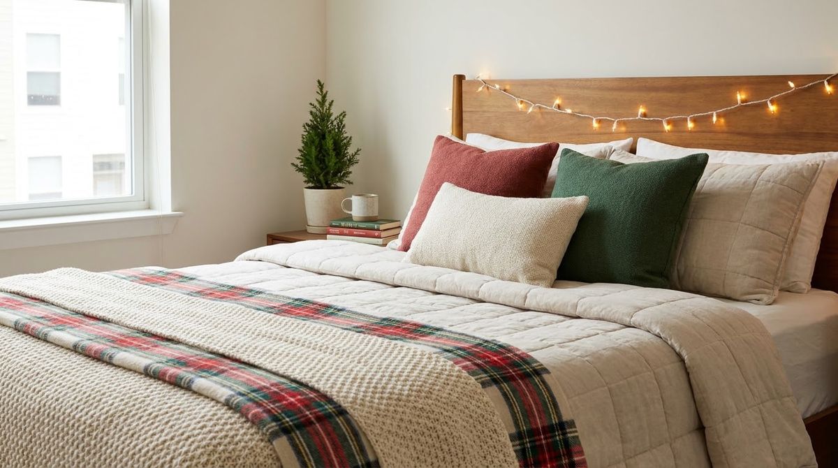 Bedding and Textile Ideas: christmas bedroom decor