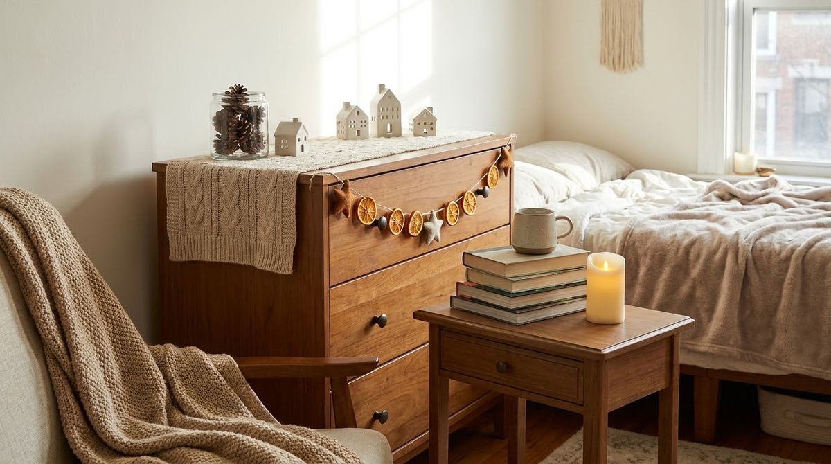 Dresser and Nightstand Ideas: christmas bedroom decor