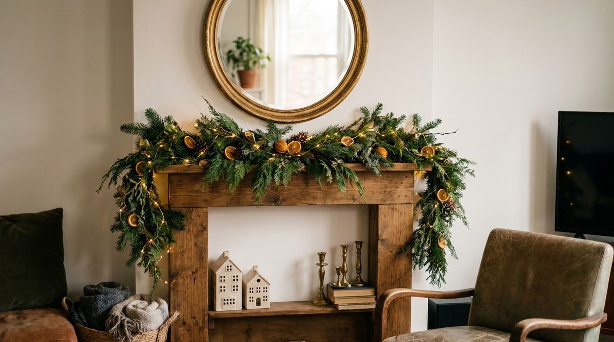 The Focal Point Above the Mantel: christmas mantel decor