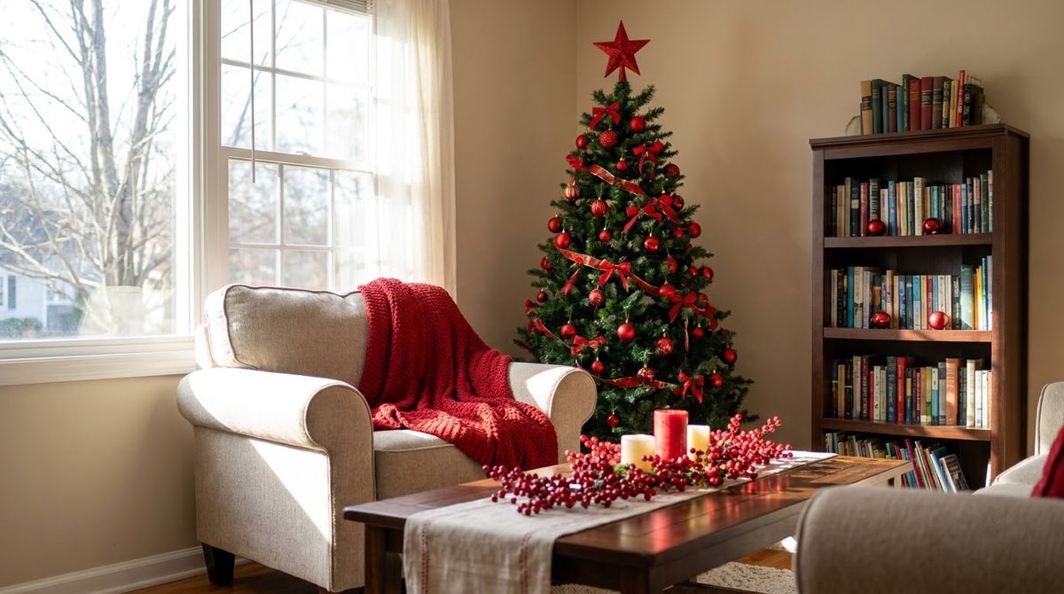 Red Christmas Decorations for the Living Room Red Christmas Decorations for the Living Room