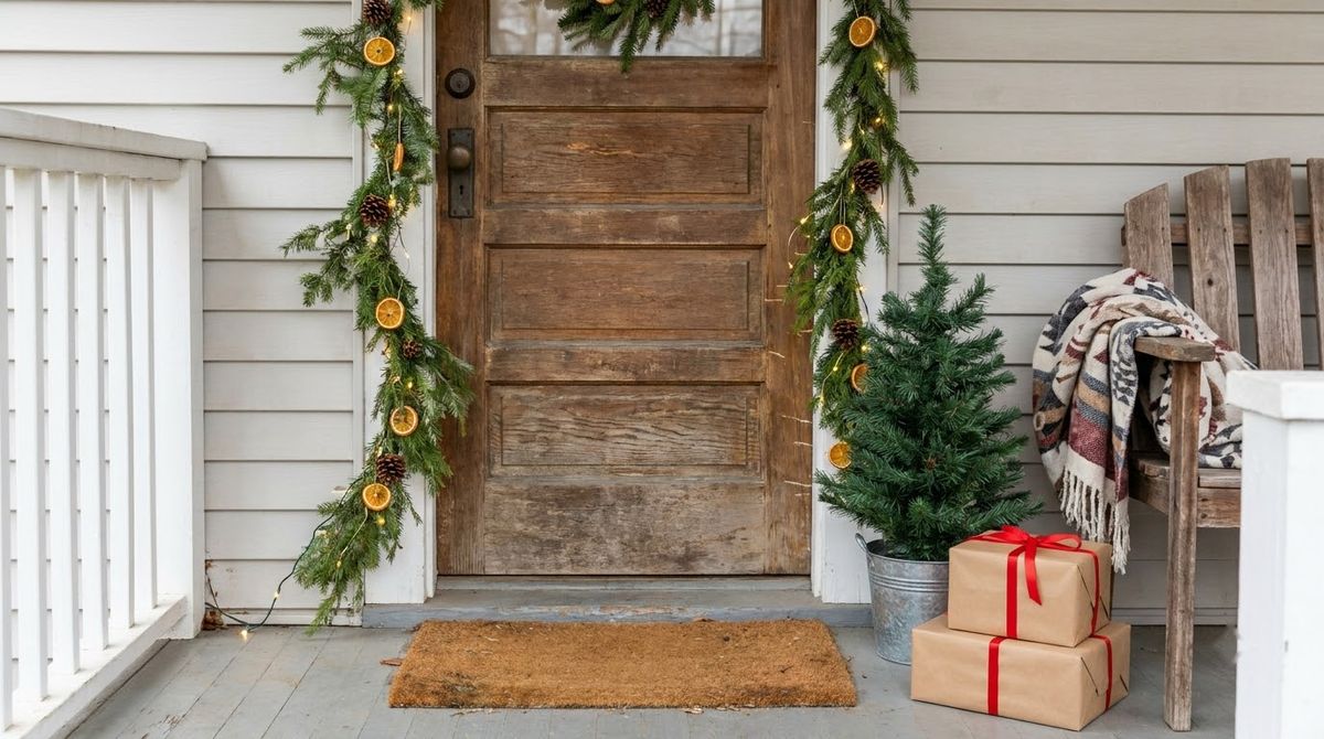 Frame the Door With Garland Frame the Door With Garland