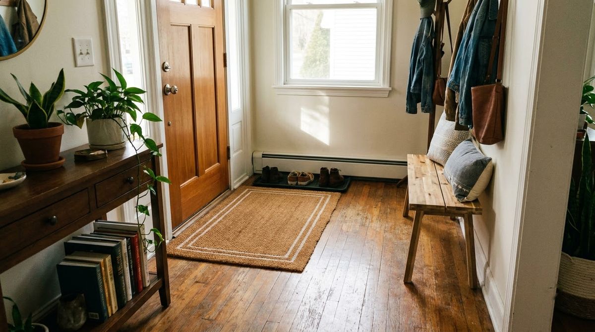 Define the Door With a Coir Mat Inside: entryway decor ideas idea