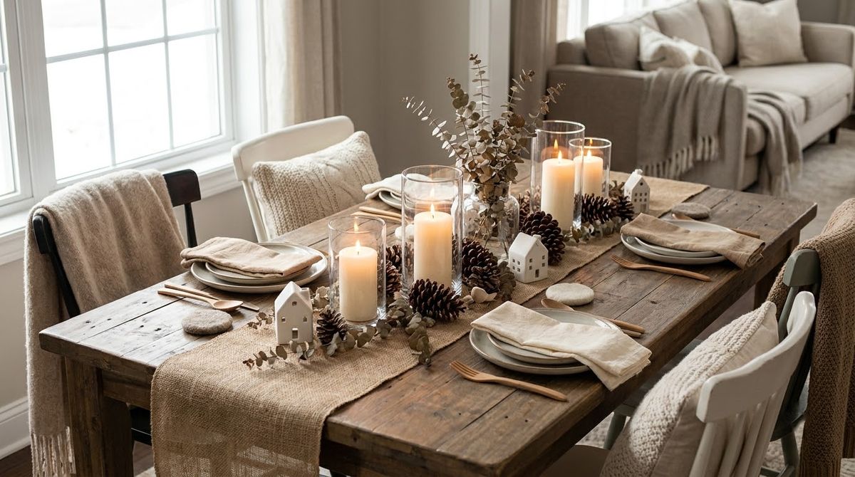 February: Candlelight and Warm Neutrals