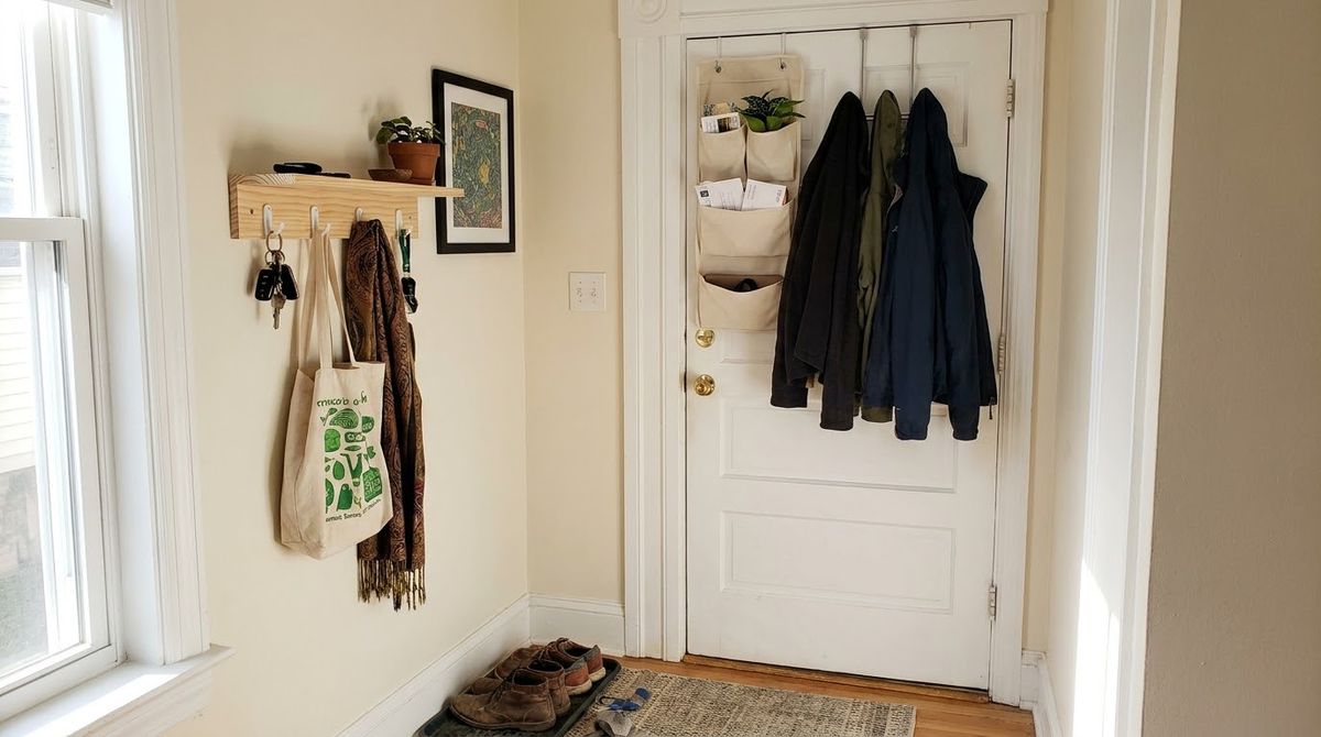 Over-the-Door and No-Drill Fixes: small entryway ideas