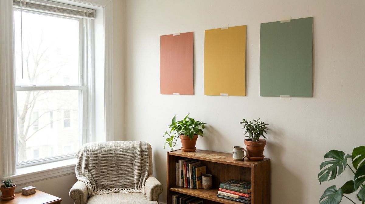 Painted Foam-Board Color Block: cheap diy wall art idea Painted Foam-Board Color Block: cheap diy wall art idea