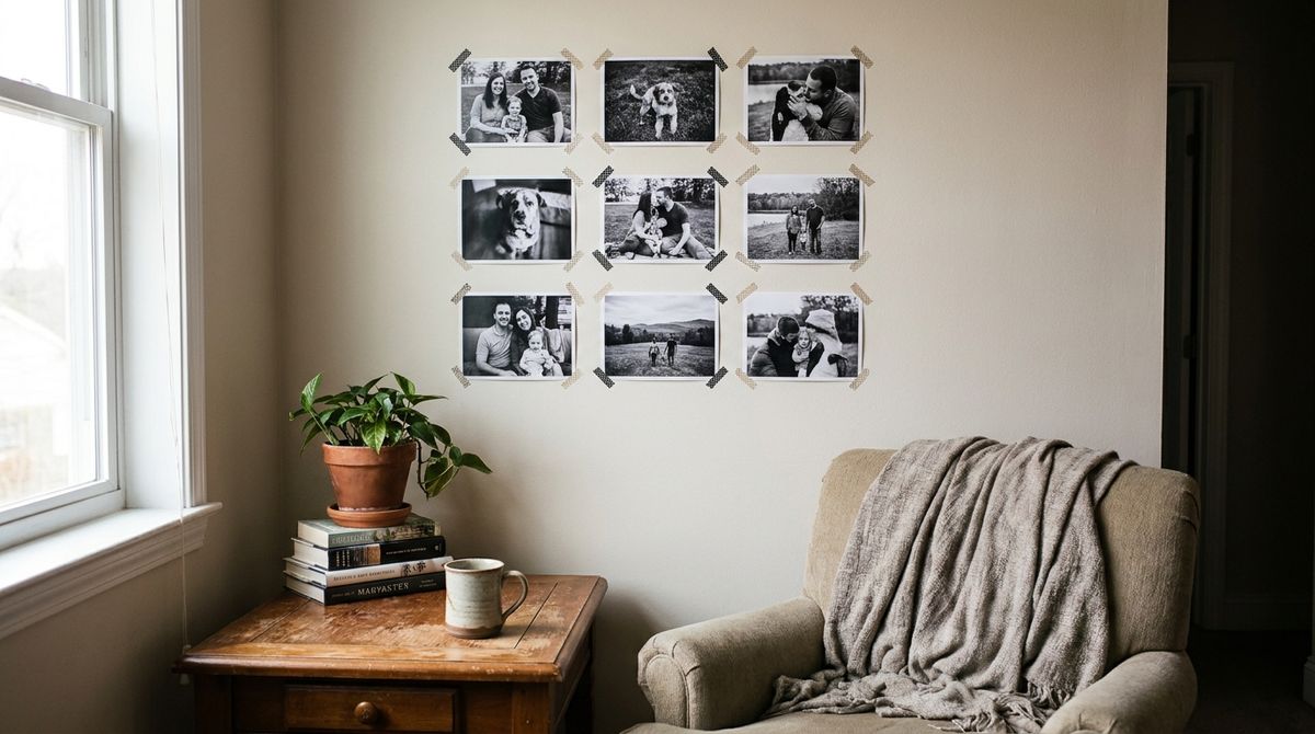 Nine-Print Photo Grid: cheap diy wall art idea Nine-Print Photo Grid: cheap diy wall art idea