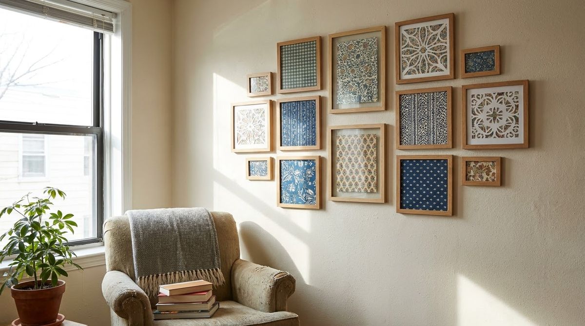 Fabric and Paper Ideas: cheap diy wall art Fabric and Paper Ideas: cheap diy wall art