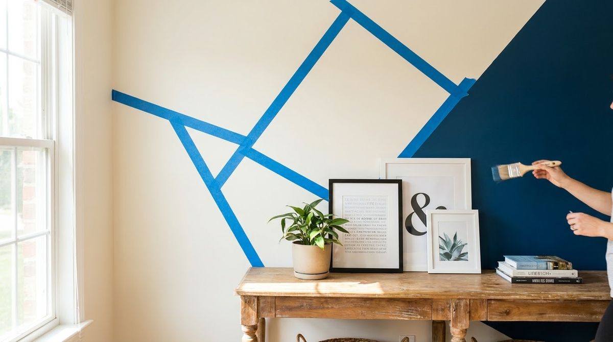 Paint and Tape Ideas: cheap diy wall art Paint and Tape Ideas: cheap diy wall art