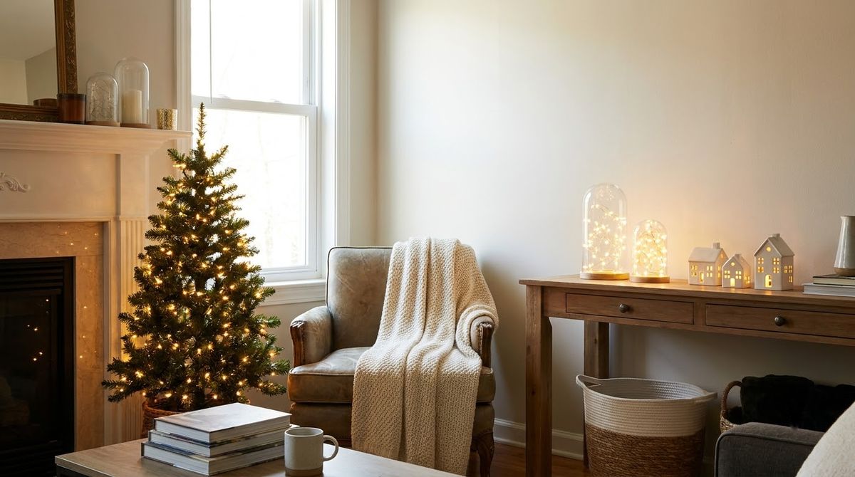 Warm-White Lights Only: modern christmas decor idea