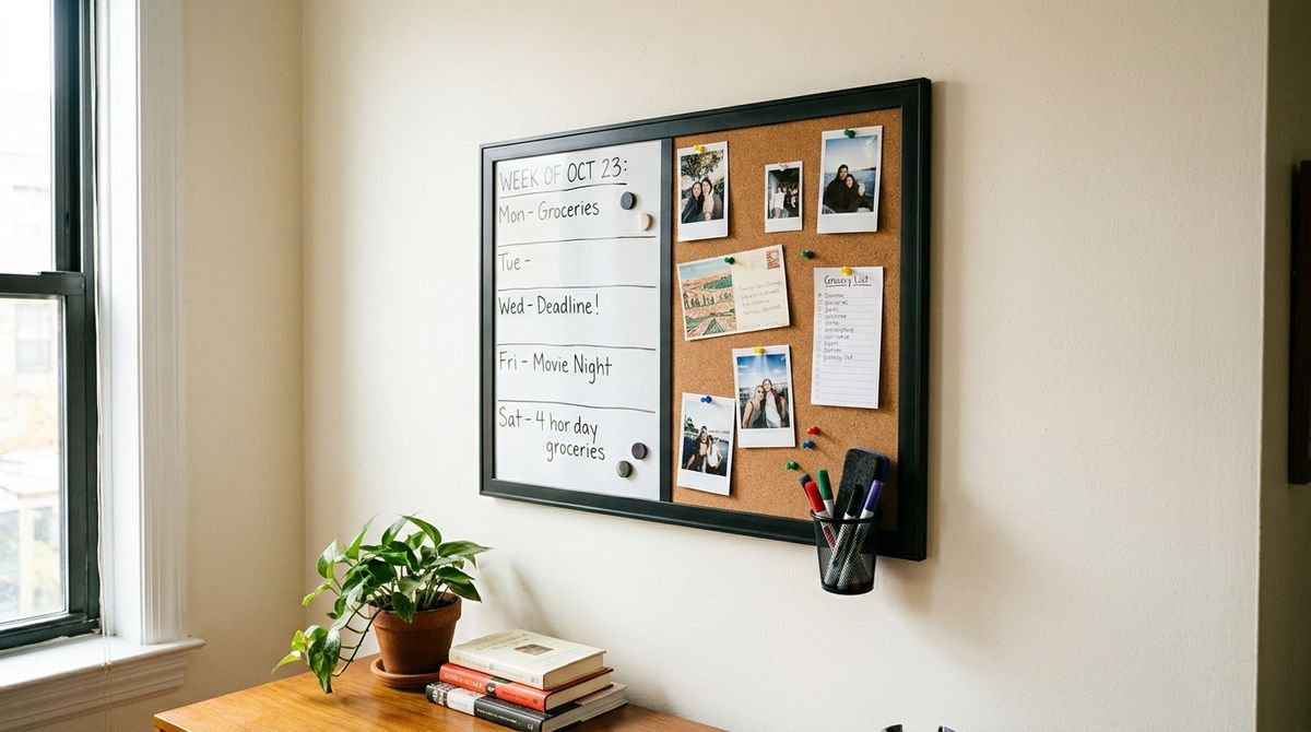 Magnetic Dry-Erase and Cork Combo: dorm wall decor idea Magnetic Dry-Erase and Cork Combo: dorm wall decor idea