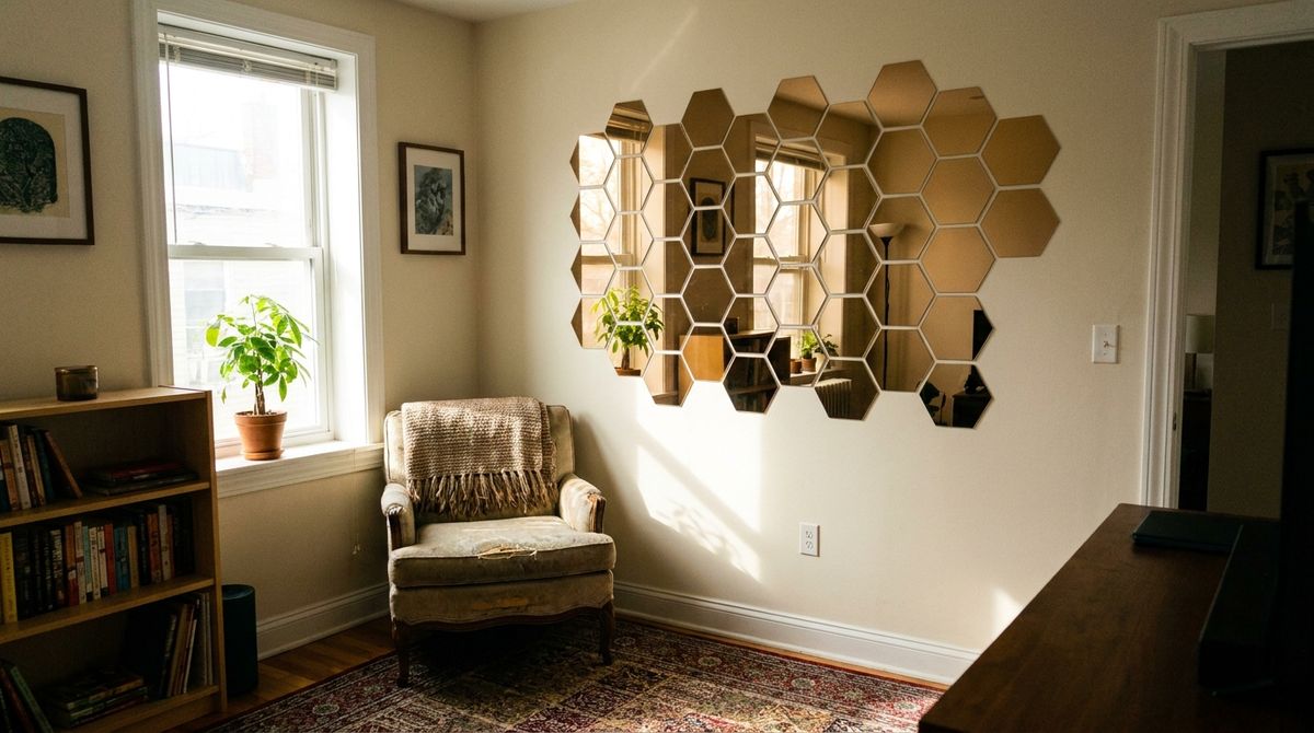 Acrylic Mirror Tiles: dorm wall decor idea Acrylic Mirror Tiles: dorm wall decor idea