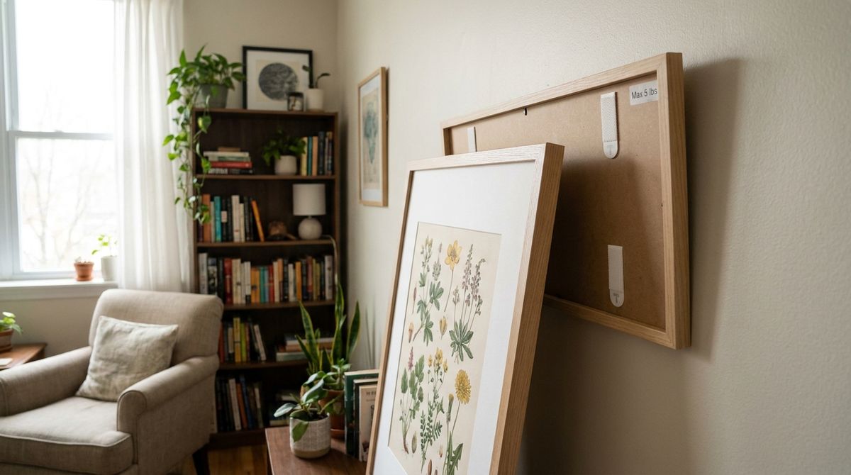Framed Print on Picture Hanging Strips: dorm wall decor idea Framed Print on Picture Hanging Strips: dorm wall decor idea