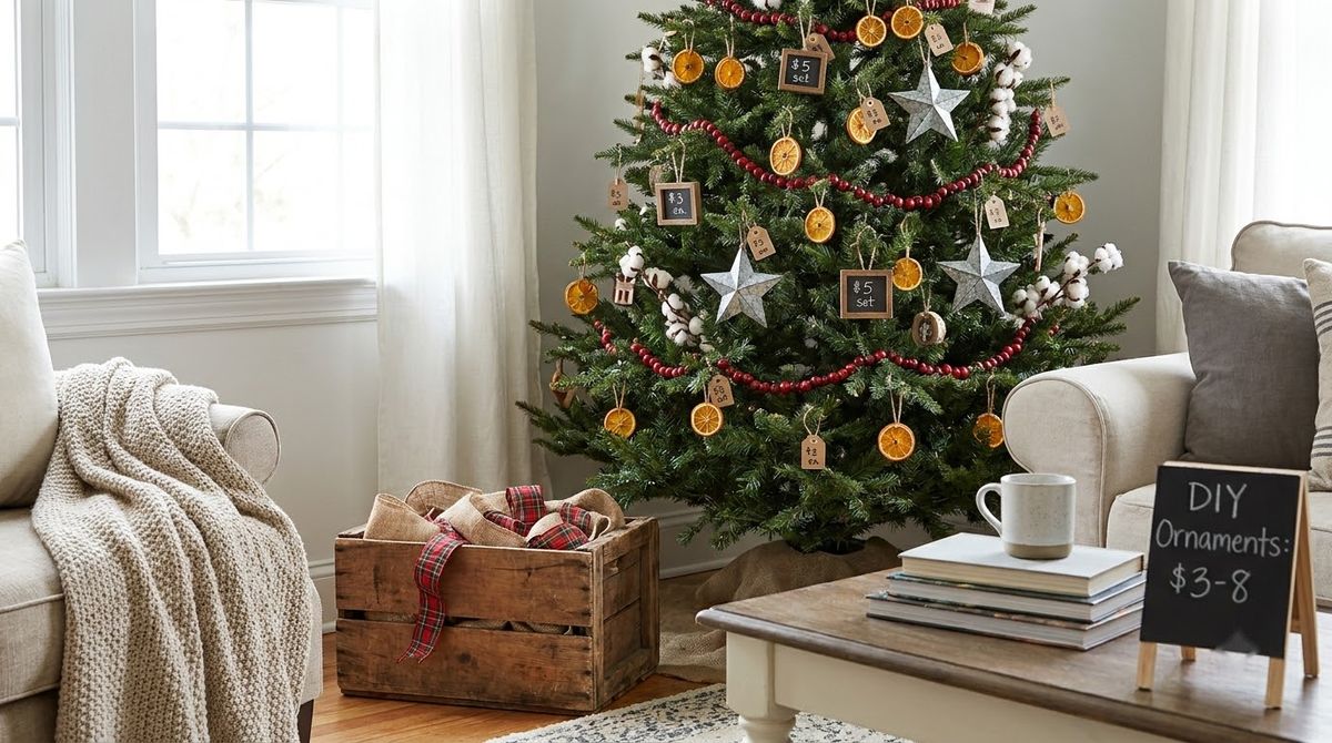Farmhouse Christmas Tree Decorations and What They Cost Farmhouse Christmas Tree Decorations and What They Cost