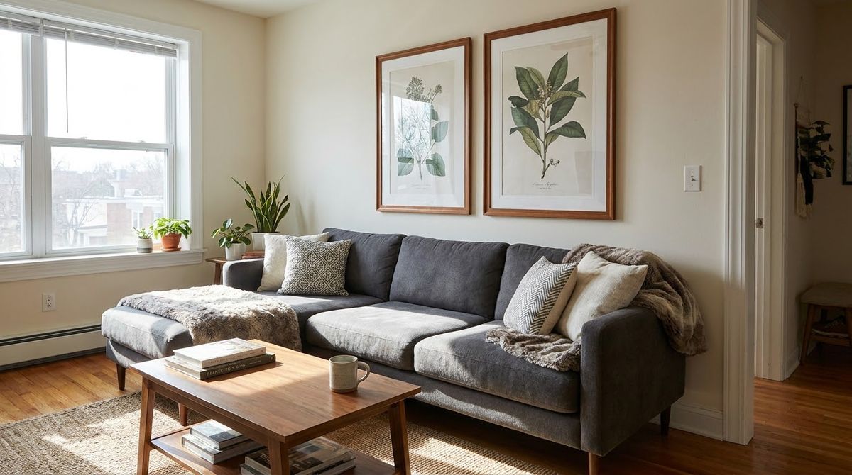 Two Large Pieces Side by Side: living room wall decor ideas idea