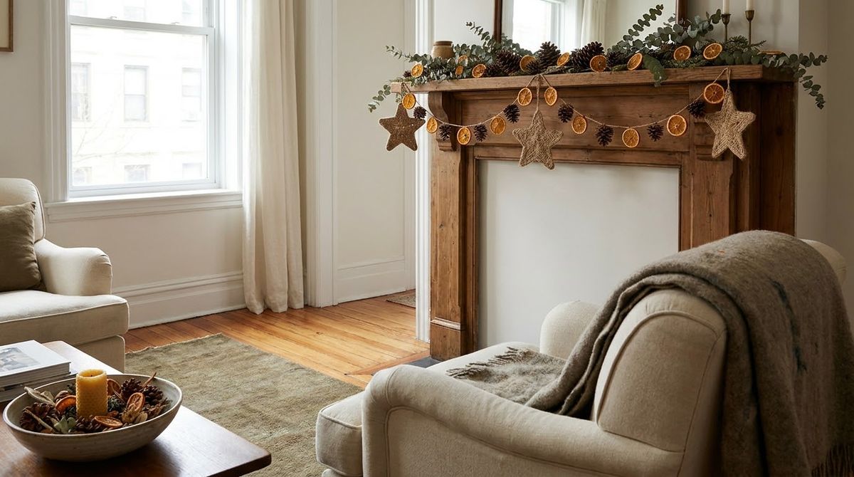 Dried and Natural Elements: boho christmas decor Dried and Natural Elements: boho christmas decor