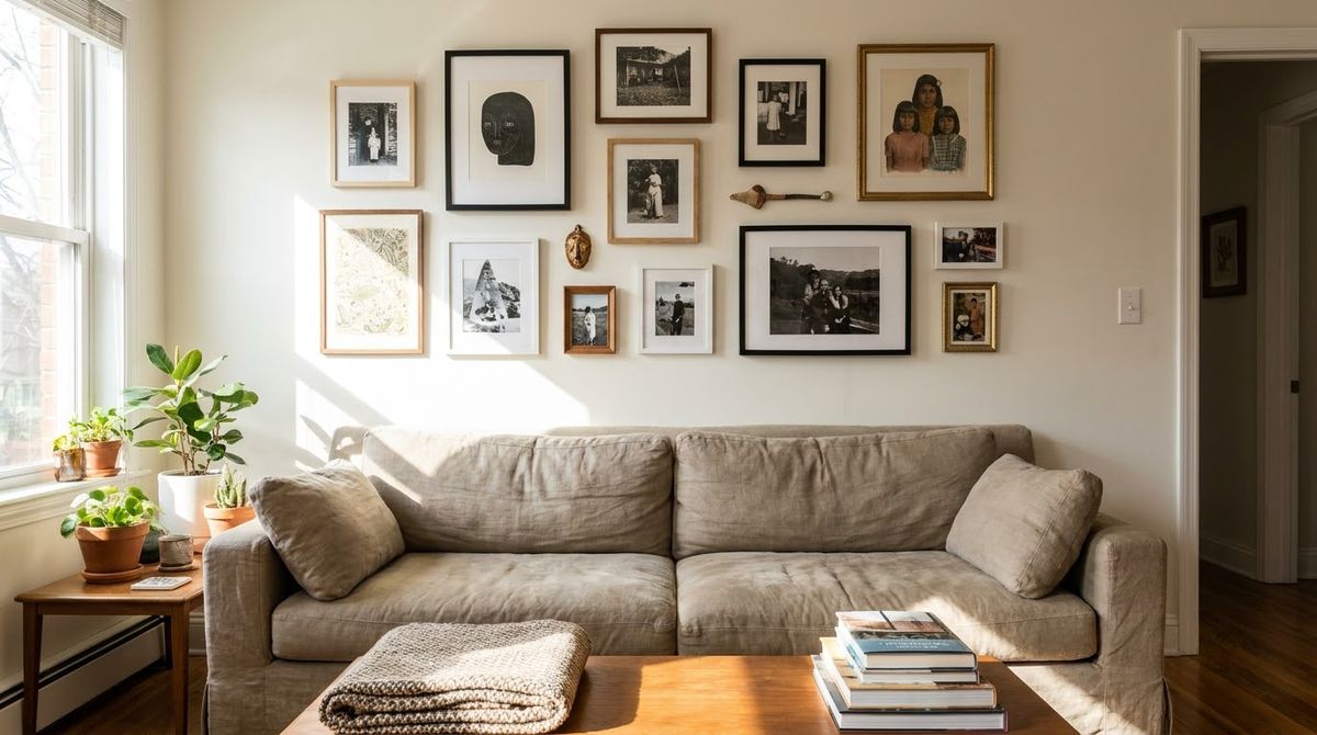 Gallery Wall Layouts: living room wall decor ideas