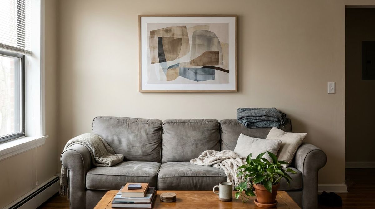 Sofa Width to Art Width: living room wall decor ideas