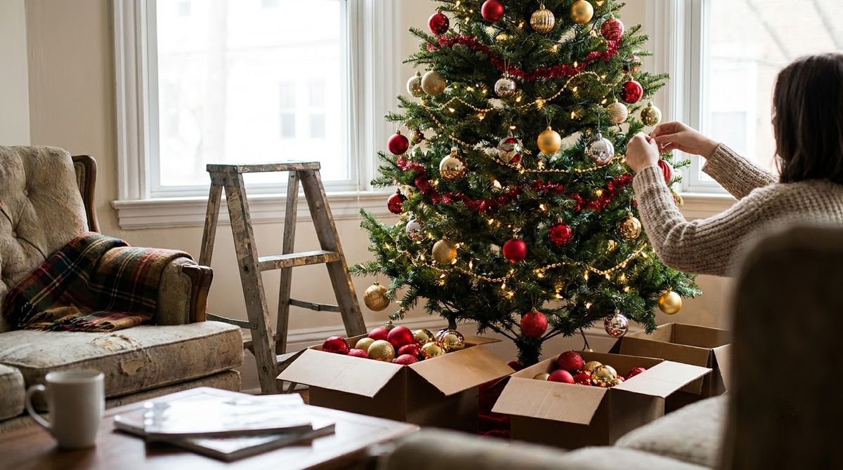 How Many Red and Gold Ornaments Does a Tree Need?