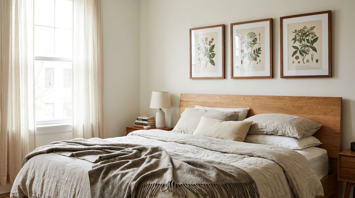 A Row of Three for a King: bedroom wall decor ideas idea A Row of Three for a King: bedroom wall decor ideas idea