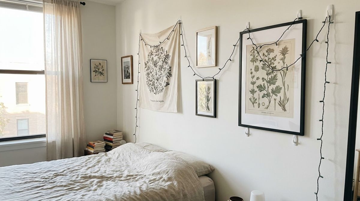 No-Nail Hanging for Renters: bedroom wall decor ideas No-Nail Hanging for Renters: bedroom wall decor ideas