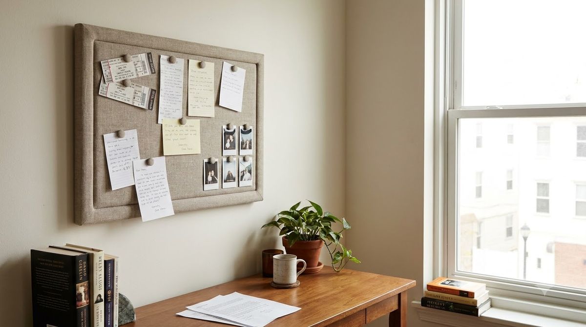 Use a Fabric Pinboard Instead of Pushpins: dorm room ideas idea Use a Fabric Pinboard Instead of Pushpins: dorm room ideas idea