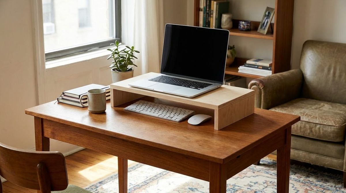 Lift the Laptop on a Riser: dorm room ideas idea Lift the Laptop on a Riser: dorm room ideas idea