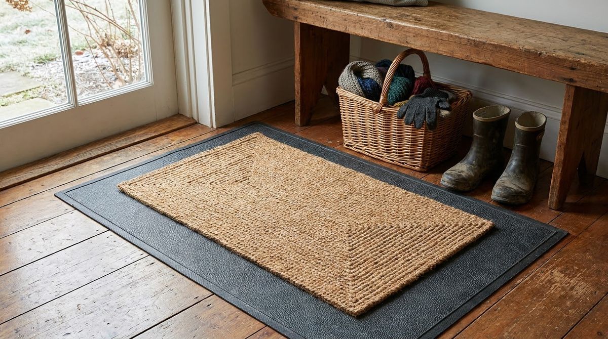A Layered Doormat: christmas front door ideas idea