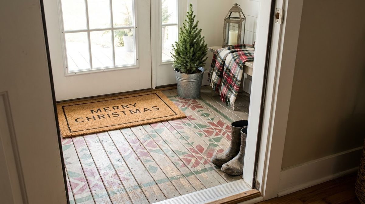 Porch Floor Ideas: christmas front door ideas