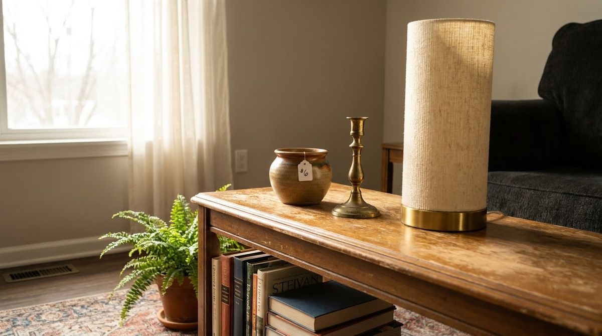 Thrifted Ceramics and Brass: boho living room ideas idea