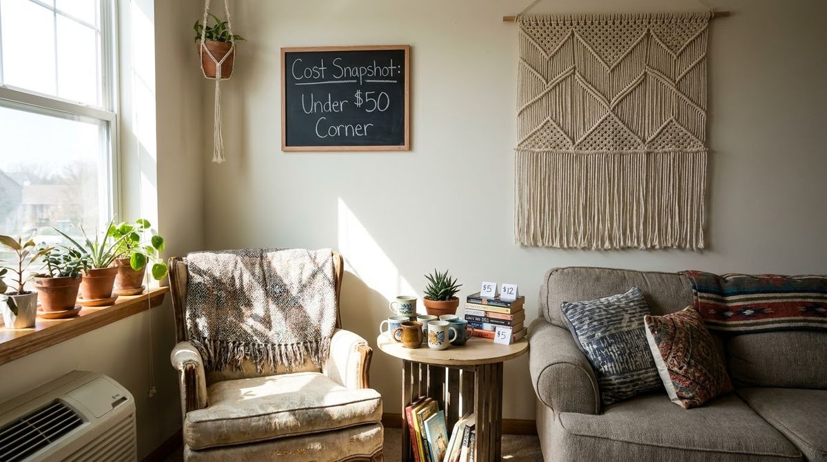 Cost Snapshot: boho living room ideas