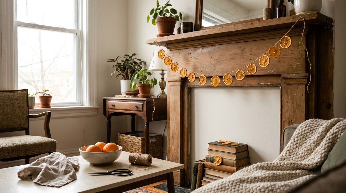 Dried Orange Slice Garland: fall decor ideas idea