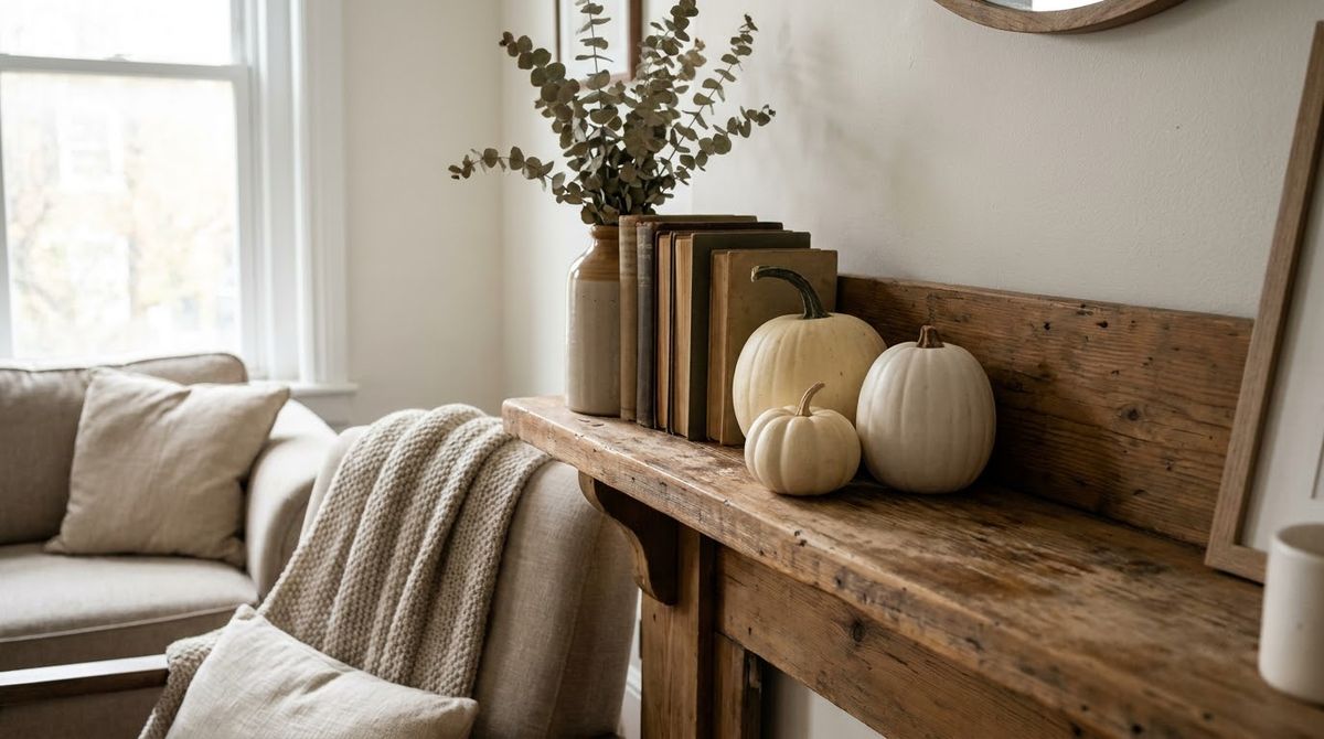 White Pumpkin Trio: fall decor ideas idea