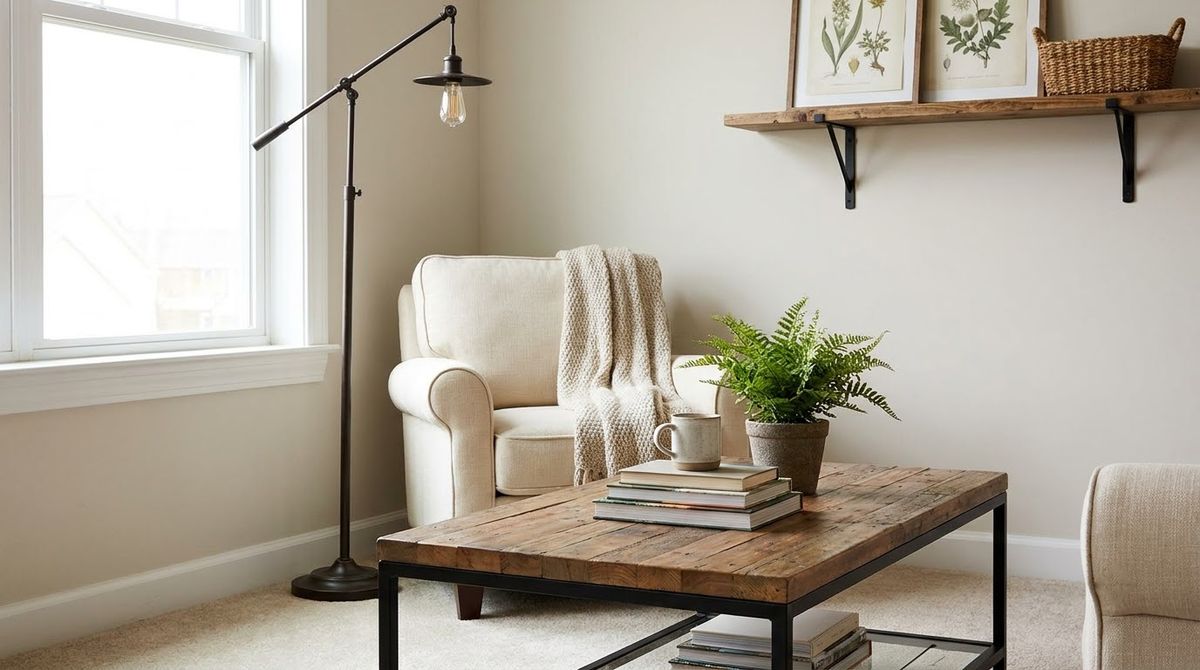 Black Iron and Wood: modern farmhouse living room ideas Black Iron and Wood: modern farmhouse living room ideas