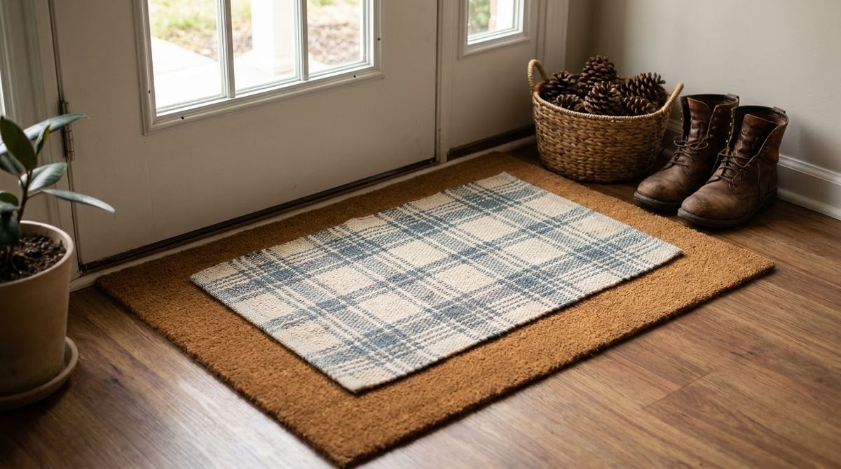 Layered Doormat: fall decor ideas idea