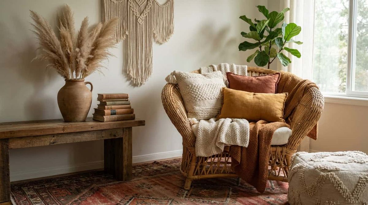 Terracotta + Warm White + Aged Brass