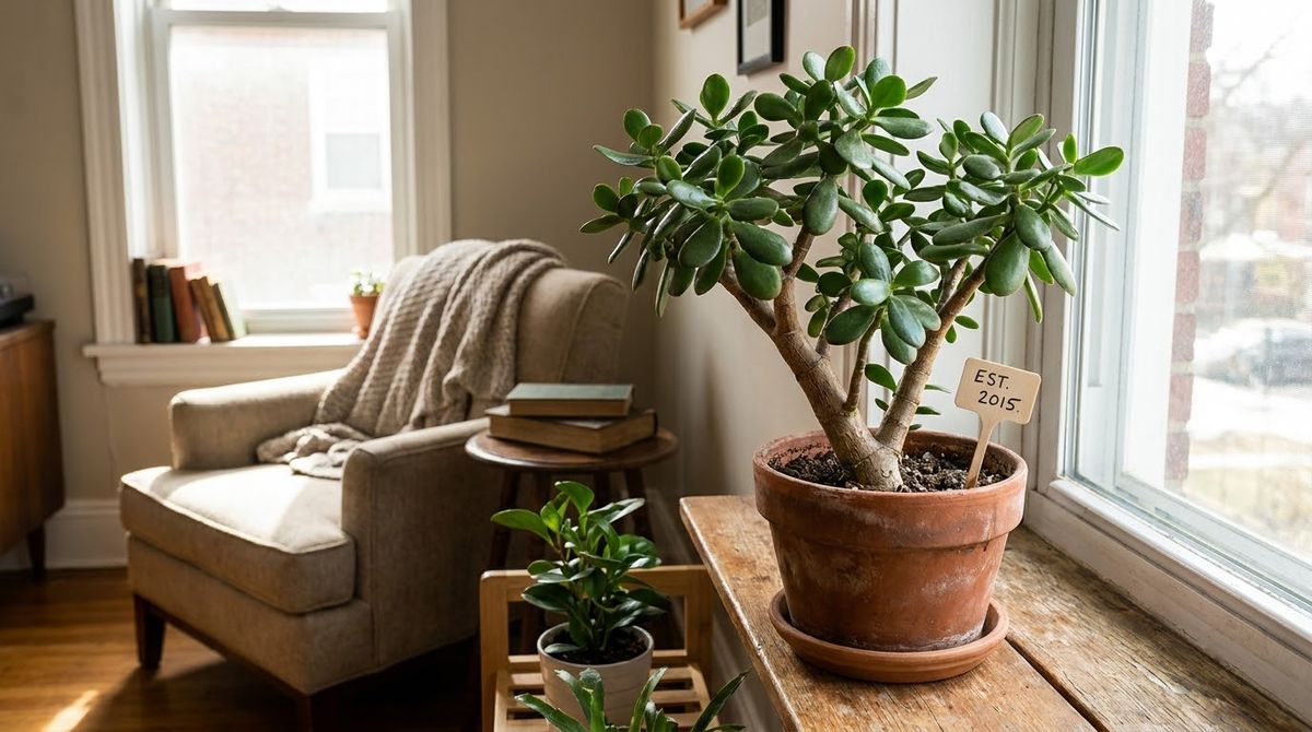 Jade Plant (Crassula ovata): best plants for a small apartment idea