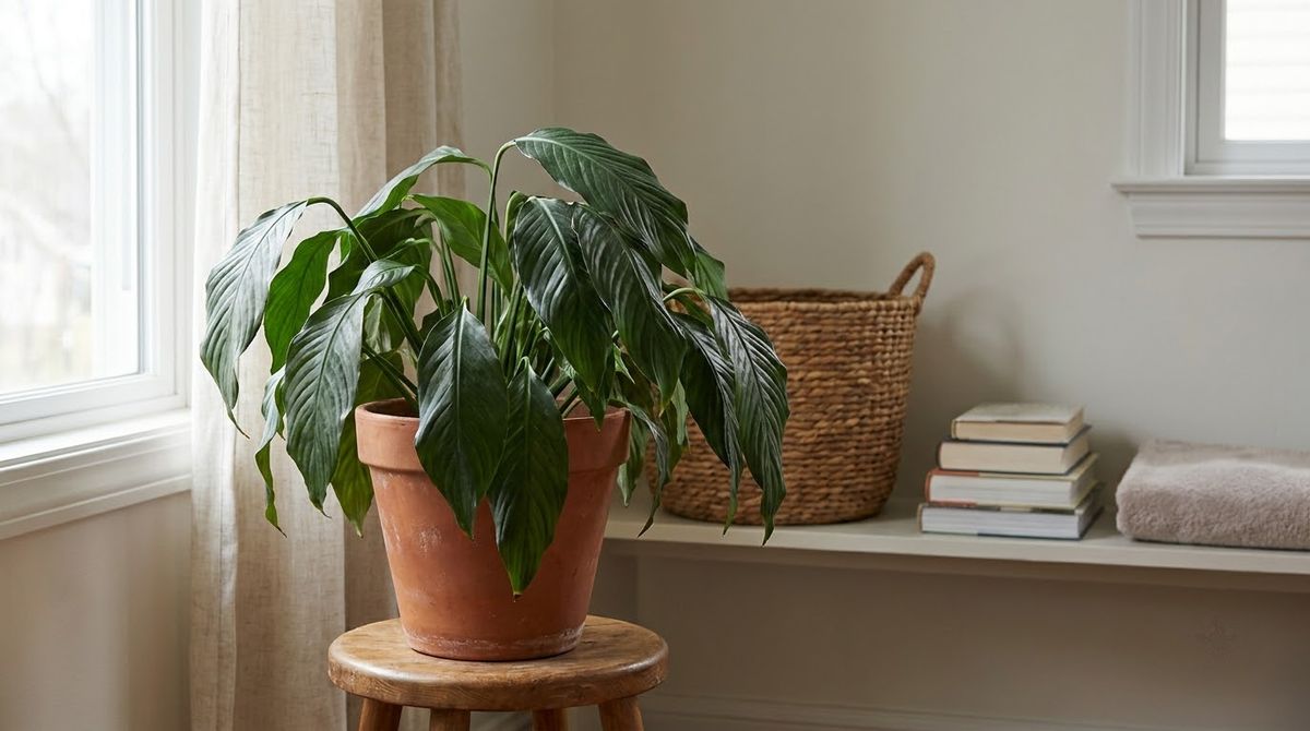 Peace Lily (Spathiphyllum): best bathroom plants idea