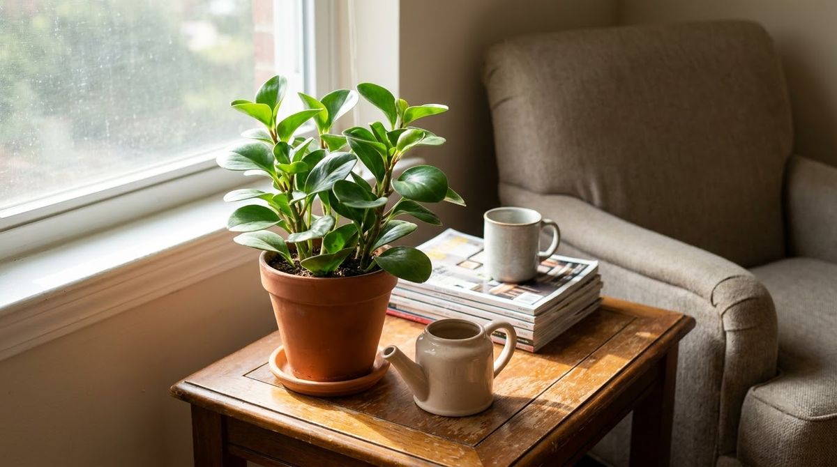 Peperomia (Peperomia obtusifolia): low-light indoor plants idea