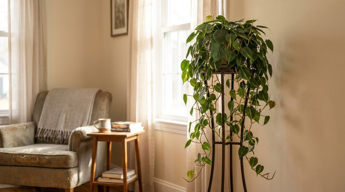 Freestanding Plant Stand With a Trailer: indoor hanging plant ideas idea