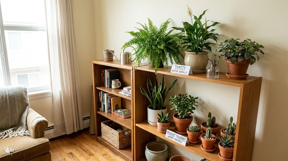 Group by Watering Needs: plant shelf ideas idea
