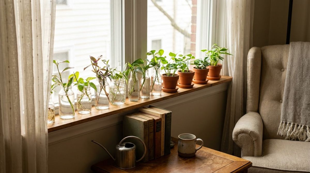 Picture Ledge for Cuttings and Small Pots: plant shelf ideas idea