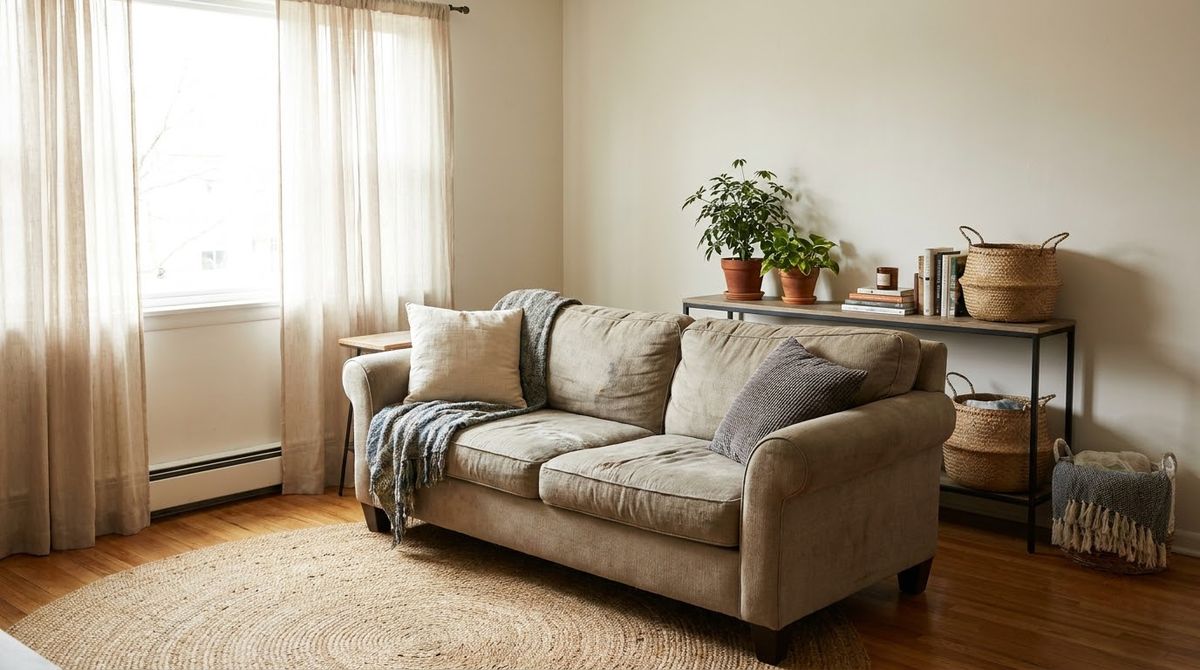 Float the Sofa Off the Wall: coastal living room ideas idea