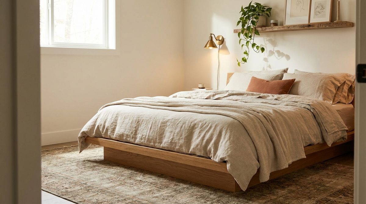 Bedroom budget $500 designed tier with duvet and lamp Bedroom budget $500 designed tier with duvet and lamp
